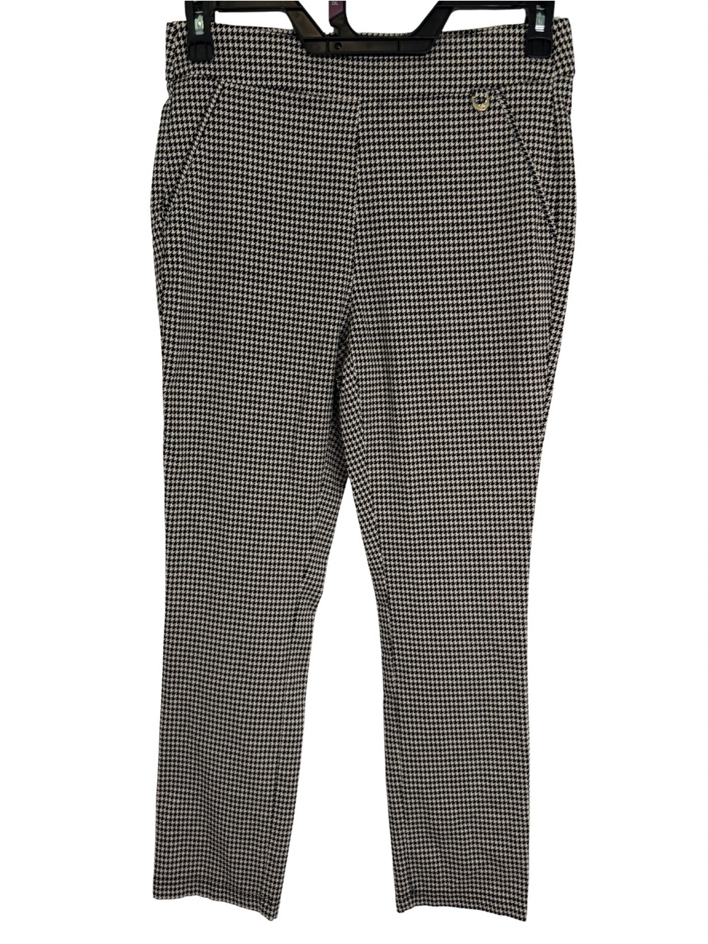 Rafaella Black and White Houndstooth Cropped Pants Size 8